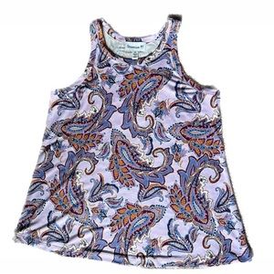Veronica M Paisley Swing Racerback Top
